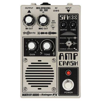 Front view of Death By Audio Amp Crash Pedal on white background