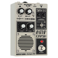 Angled view of Death By Audio Amp Crash Pedal on white background