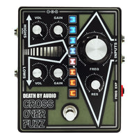Top view of Death By Audio Crossover Fuzz on white background