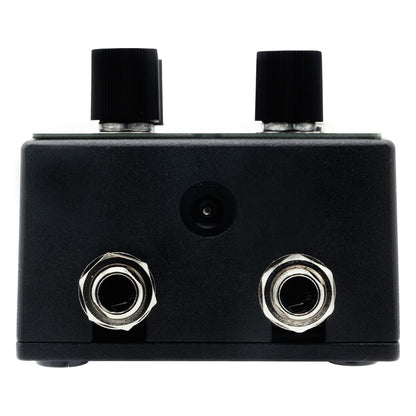 Top jacks view of Death By Audio Dream Station Reverb Pedal on white background