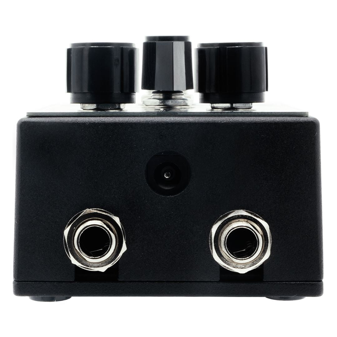 Top jacks view of Death By Audio Moonbeam Phaser Pedal on white background