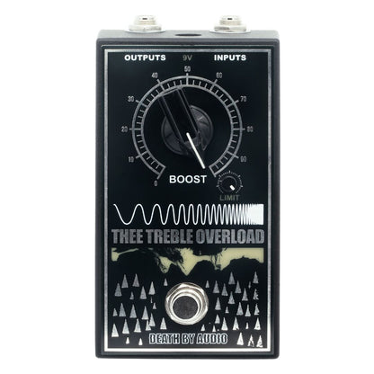 Front view of Death By Audio Thee Treble Overload Pedal on white background