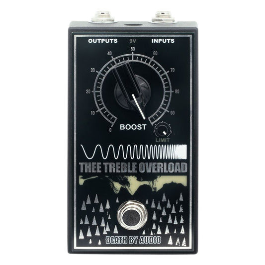 Front view of Death By Audio Thee Treble Overload Pedal on white background