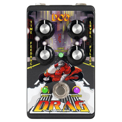 Front view of DigiTech DOD Drag Pedal on white background