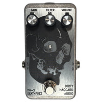 Front view of Dirty Haggard DH-3 DeathFuzz Silver on white background