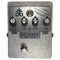 Front view of Dirty Haggard Degrade Pedal Silver on white background