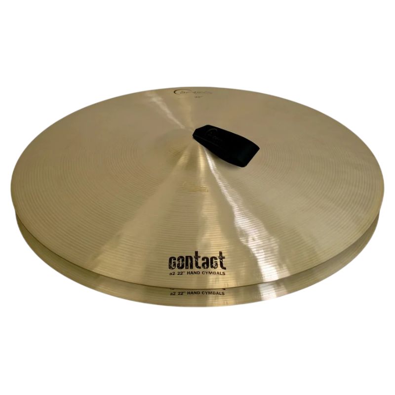 Front view of Dream Cymbals A2C22 Contact Series 22" Hand Cymbals (Pair) on white background