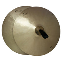 Front view of Dream Cymbals A2E22 Energy Series 22" Hand Cymbals (Pair) on white background
