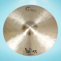 Front view of Dream Cymbals BPT14 Bliss 14" Paper Thin Crash on blue background