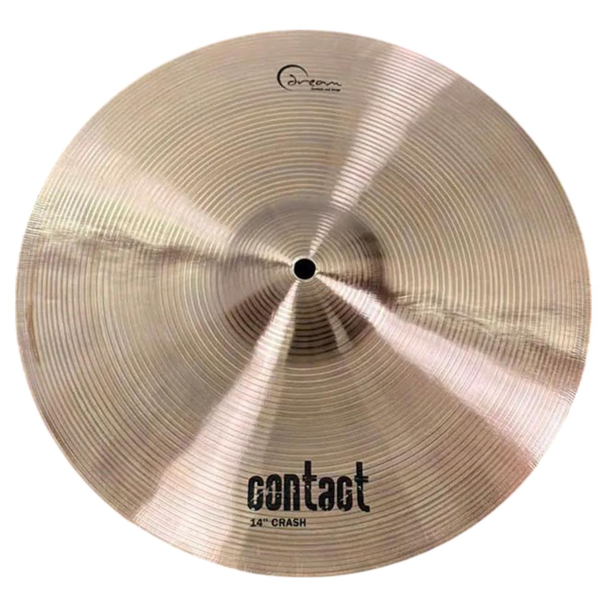 Front view of Dream Cymbals C-CR14 Contact Series 14" Crash on white background