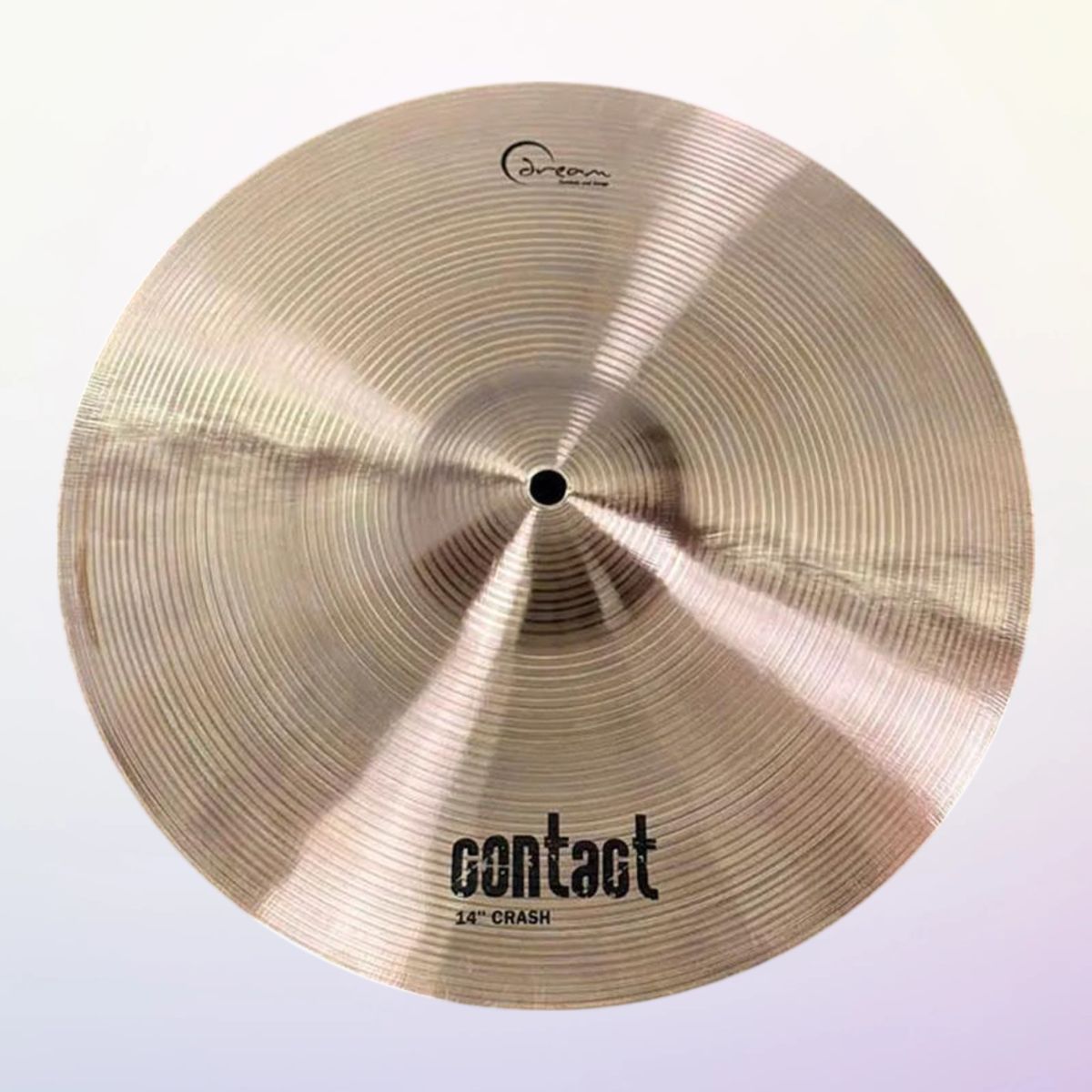 Front view of Dream Cymbals C-CR14 Contact Series 14" Crash on purple background