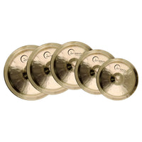 Inclusions of Dream Cymbals MBAOOCTA2 Mbao Nipple Gongs A2-A3 Set on white background