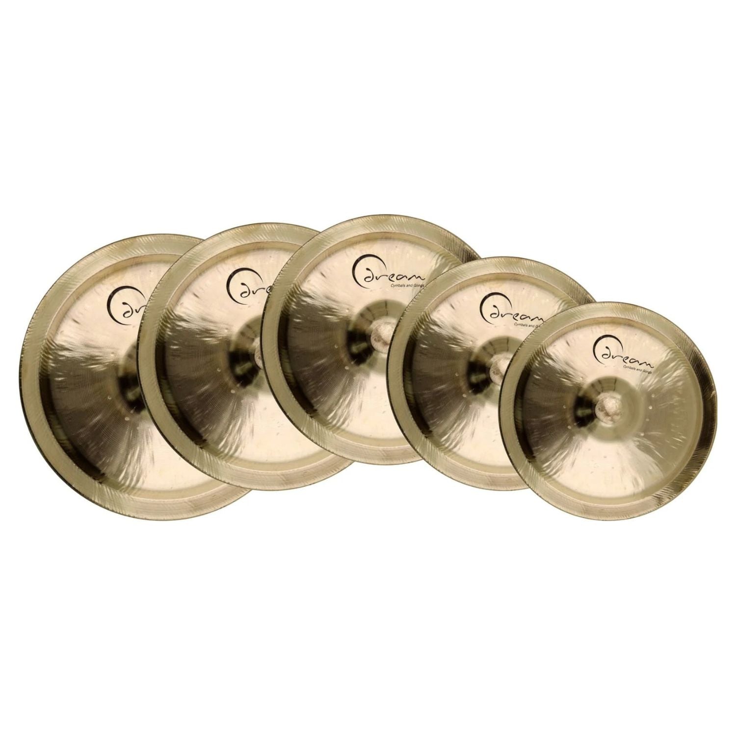 Front view of Dream Cymbals MBAOOCTC4 Mbao Nipple Gongs C4-C5 Set on white background