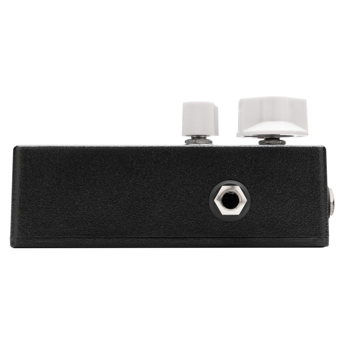 Right port view of EarthQuaker Devices Easy Listening Stereo Pedal on white background