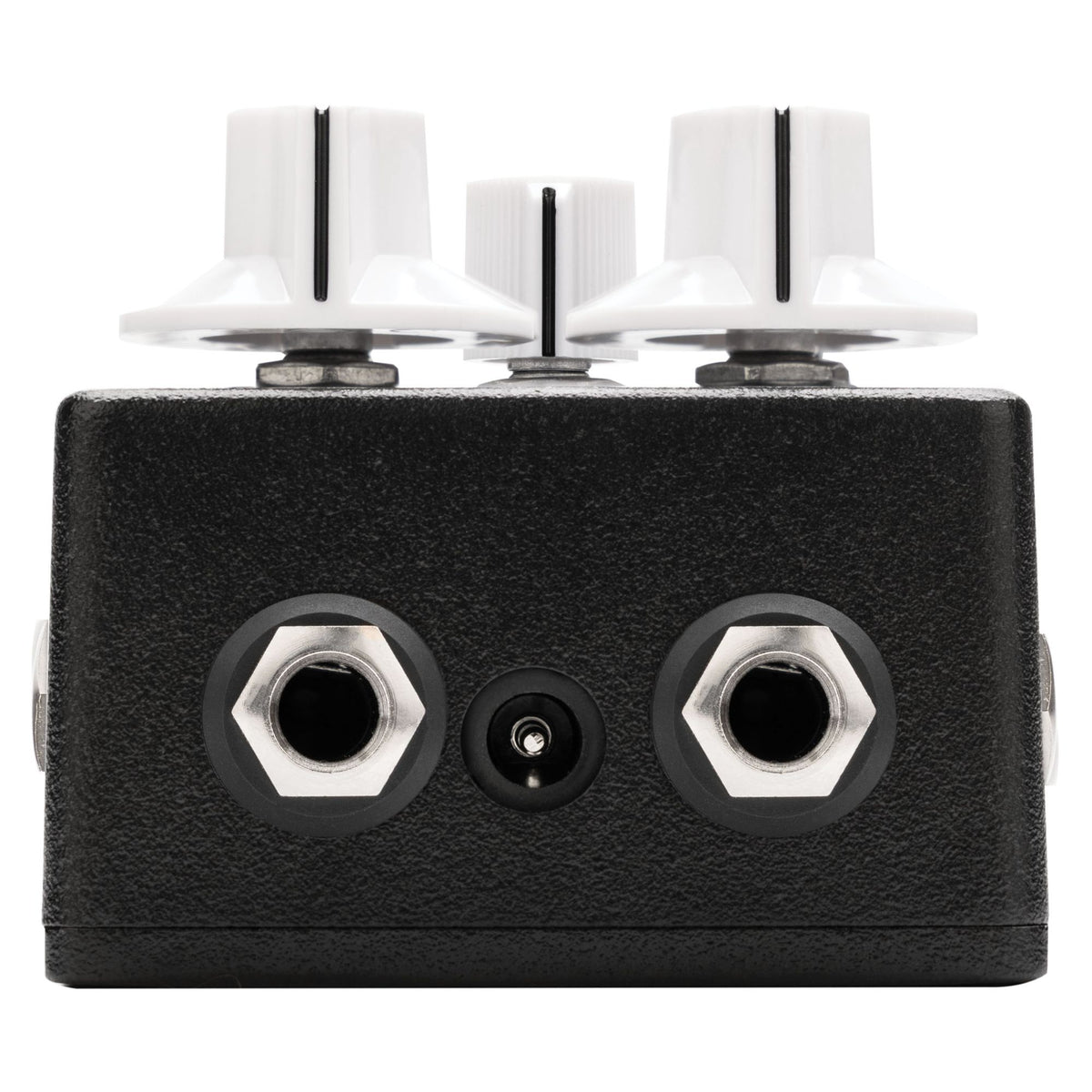 Top ports view of EarthQuaker Devices Easy Listening Stereo Pedal on white background