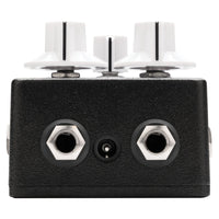 Top ports view of EarthQuaker Devices Easy Listening Stereo Pedal on white background