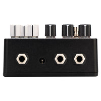 Top ports view of EarthQuaker Devices Scrolls Bass Odyssey Pedal on white background