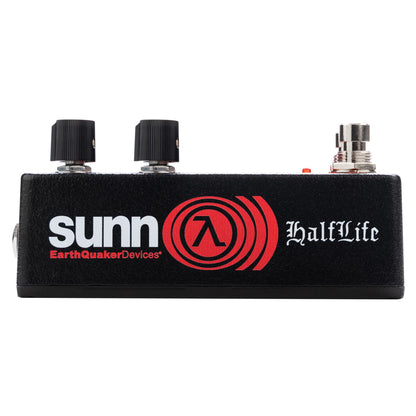 Left view of EarthQuaker Devices Sunn O))) HalfLife Pedal on white background