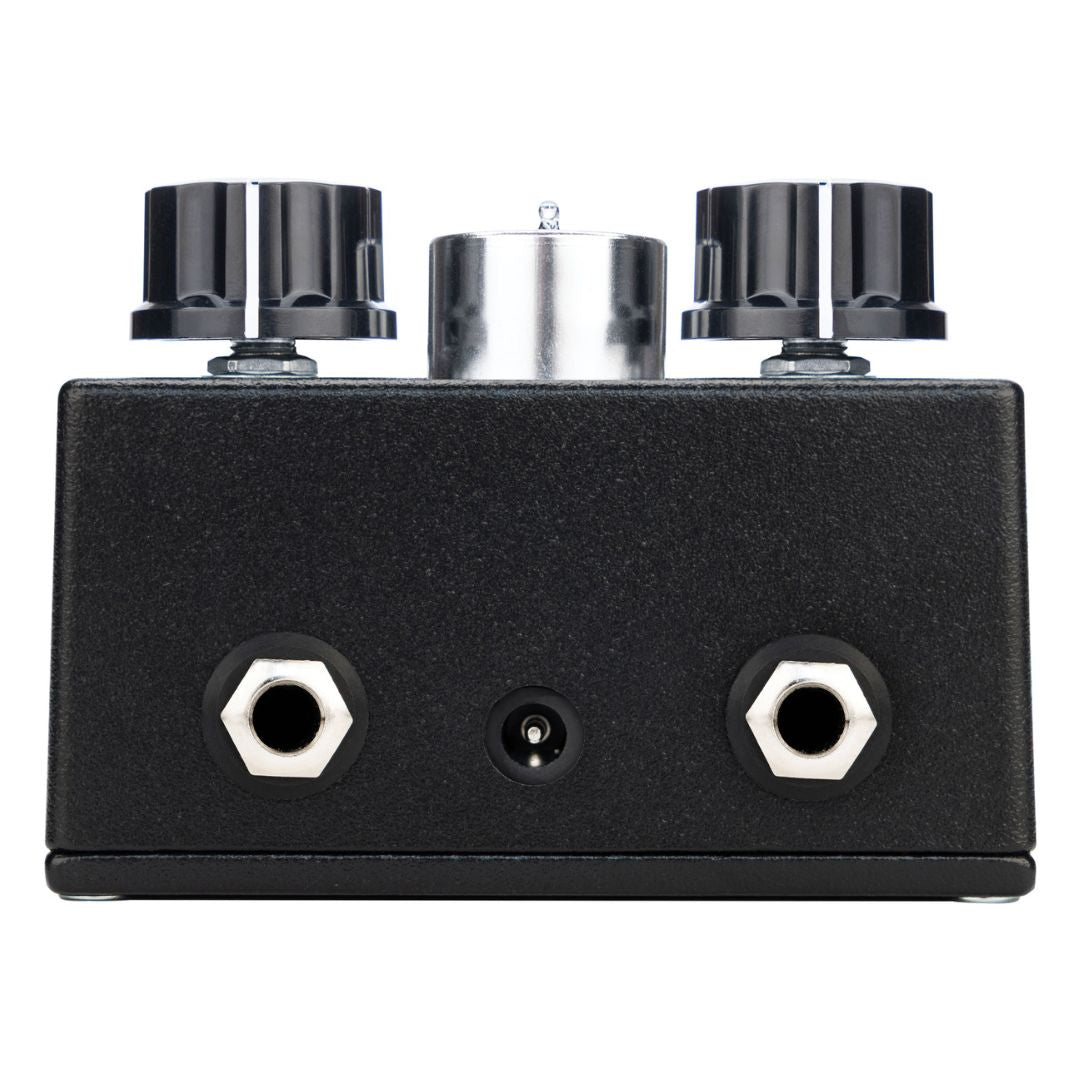 Top jacks view of EarthQuaker Devices ZEQD-Pre Pedal on white background