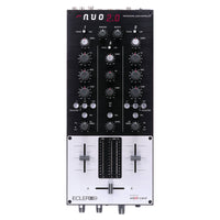 Front view of Ecler NUO 2.0 Professional 2-Channel DJ Mixer on white background