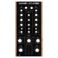 Front view of Ecler WARM2 Professional 2-Channel Analog Rotary DJ Mixer on white background