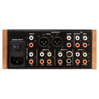 Top ports view of Ecler WARM2 Professional 2-Channel Analog Rotary DJ Mixer on white background