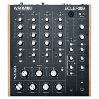 Front view of Ecler WARM4 Professional 4-Channel Analog Rotary DJ Mixer on white background