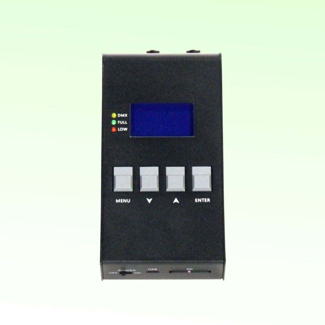 Front view of Elation Lighting A-Loader HH Uploader for Arena and eNodes on green background