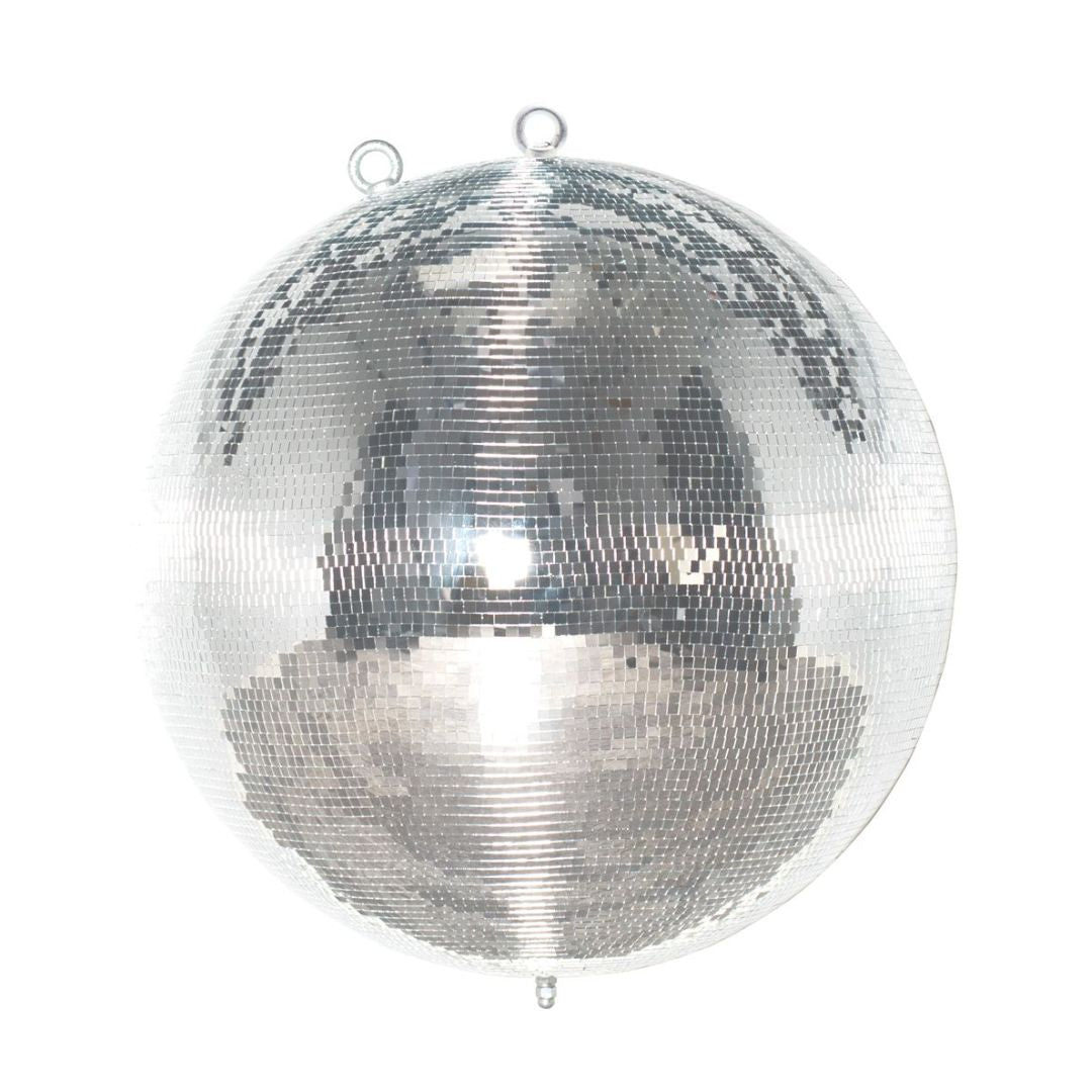 Front view of Eliminator Lighting 30" Disco Mirror Ball on white background