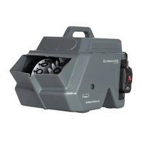Angled front view of Eliminator Lighting Bubbletron EXL Bubble Machine on white background