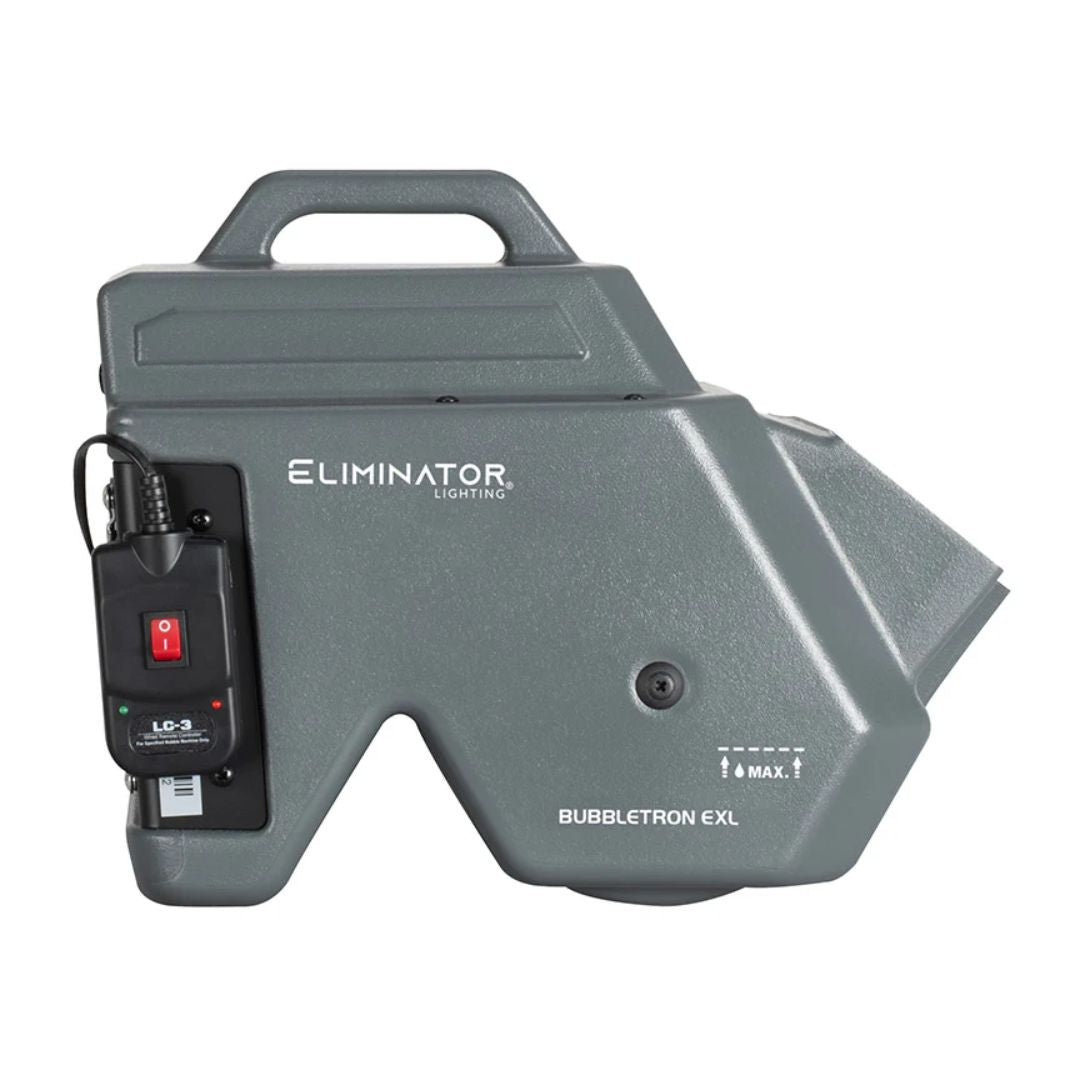 Right side view of Eliminator Lighting Bubbletron EXL Bubble Machine on white background