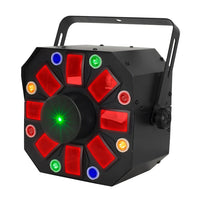 Angled front view of Eliminator Lighting Furious Three RG on white background