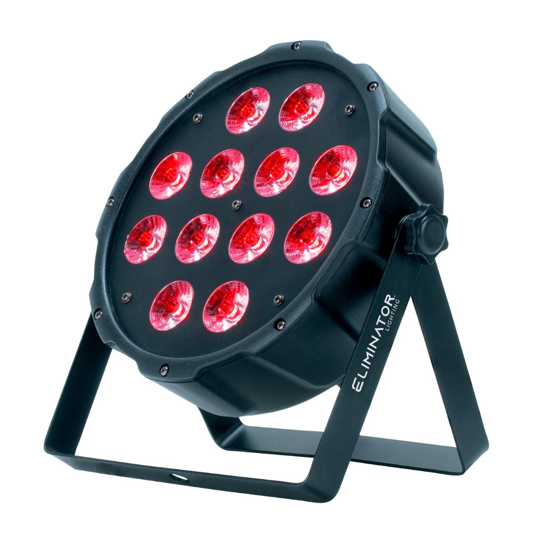 Angled front view of Eliminator Lighting LP 12 HEX LED Par Wash on white background