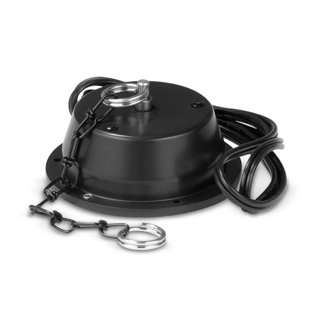 Front view of Eliminator Lighting M502EL 12" Mirror Ball Hanging Bracket on white background