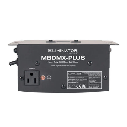 Front view of Eliminator Lighting MBDMX-PLUS Heavy-Duty DMX Mirror Ball Motor on white background