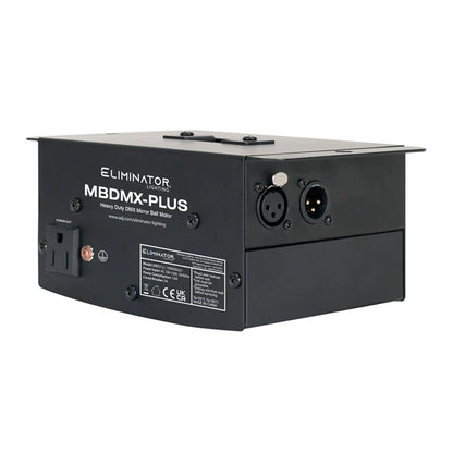 Angled right view of Eliminator Lighting MBDMX-PLUS Heavy-Duty DMX Mirror Ball Motor on white background