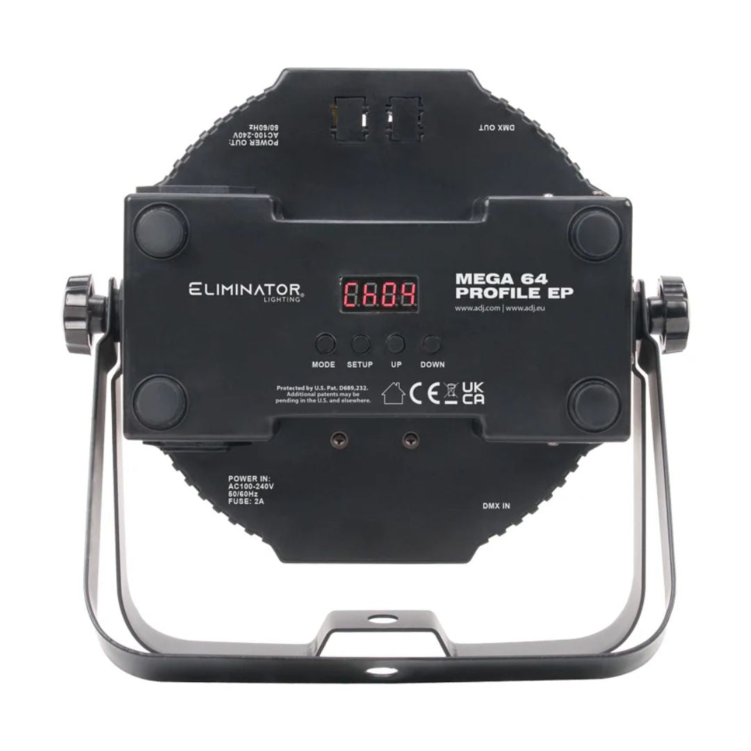 Rear view of Eliminator Lighting Mega 64 Profile EP on white background