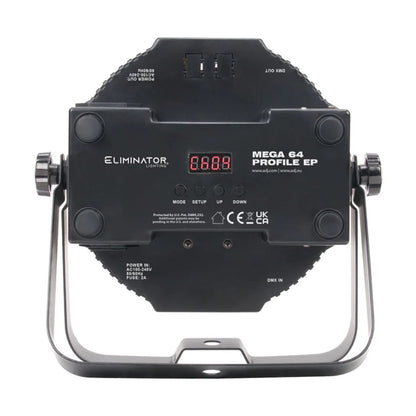 Rear view of Eliminator Lighting Mega 64 Profile EP on white background