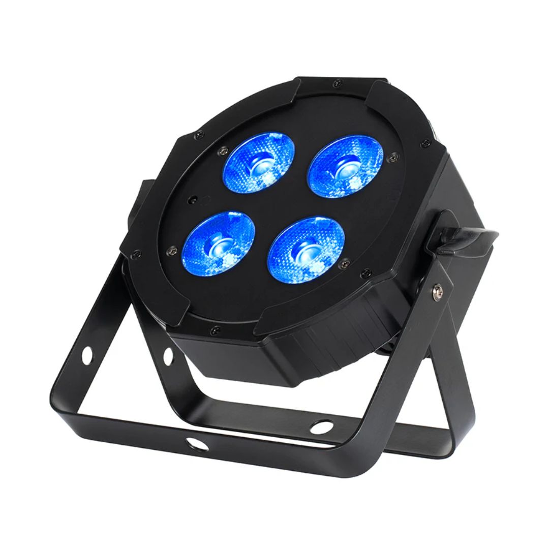 Angled front view of Eliminator Lighting Mega Hex L Par on white background