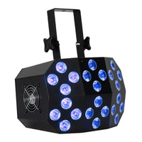 Angled front view of Eliminator Lighting Mega Wash 24 on white background