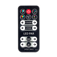 Remote control of Eliminator Lighting Mini Par Bar on white background