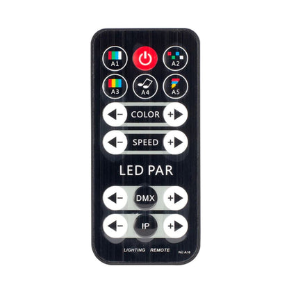 Remote control of Eliminator Lighting Mini Par Bar on white background