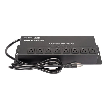 Front view of Eliminator Lighting SC8 II Pad Relay Pack on white background