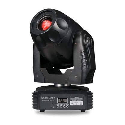 Front view of Eliminator Lighting Stealth Spot LED Moving Light Head on white background
