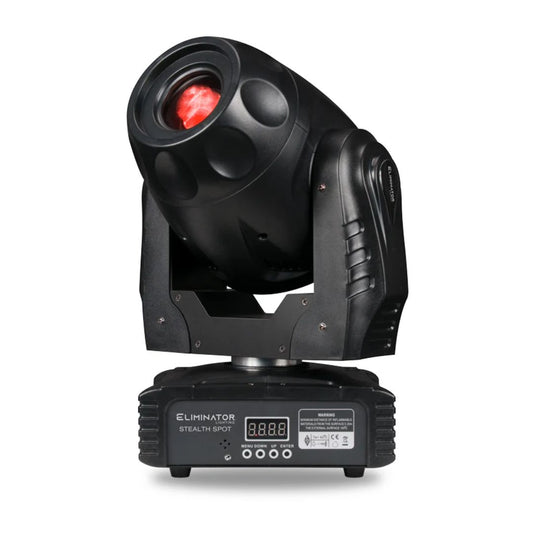 Front view of Eliminator Lighting Stealth Spot LED Moving Light Head on white background