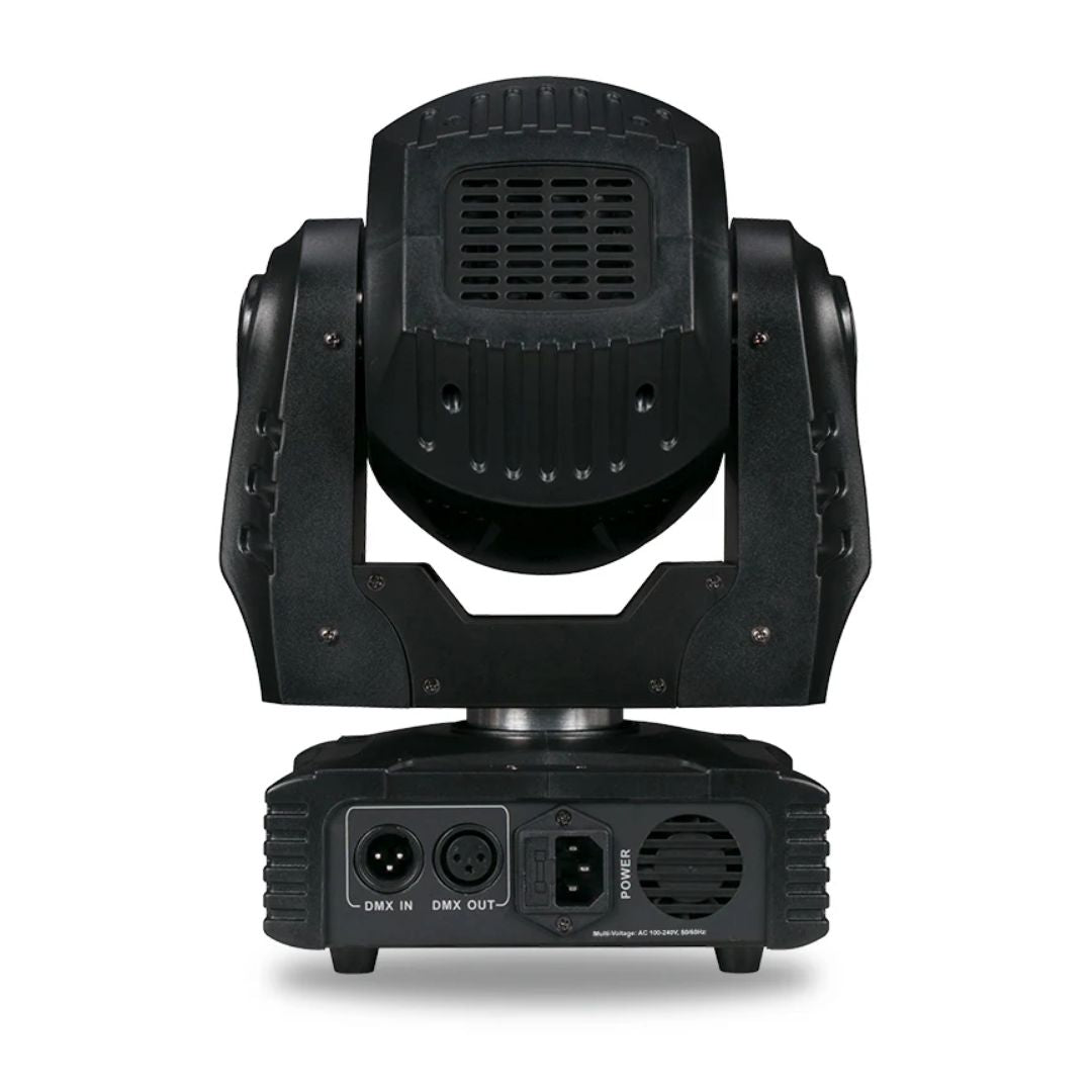 Rear view of Eliminator Lighting Stealth Spot LED Moving Light Head on white background