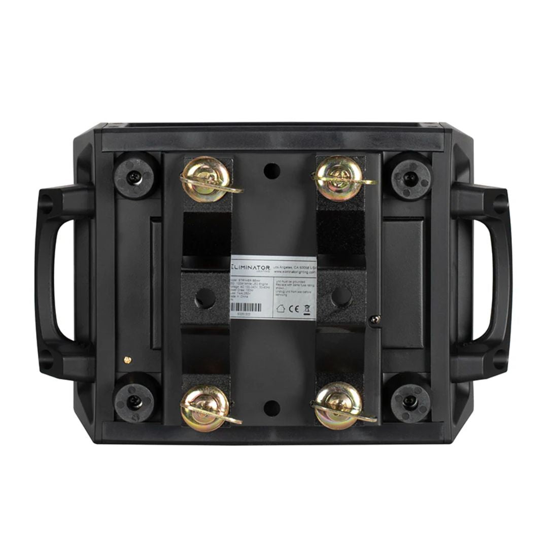 Bottom view of Eliminator Lighting Stryker Beam 13-Color LED on white background