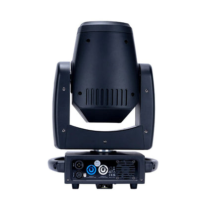 Rear ports view of Eliminator Lighting Stryker Spot 7-Color LED Moving Head on white background
