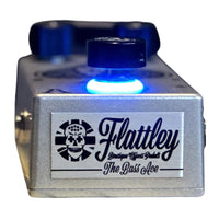 Front view of Flattley Bass Ace Tone Boost Pedal on white background