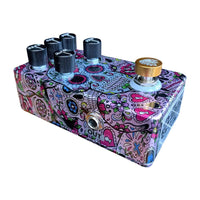 Left side view of Flattley Bass Chief Bass Overdrive Pedal on white background